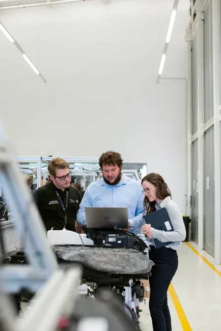 Detail Vehicle Testing Facility Engineer Running Diagnostics Number 19