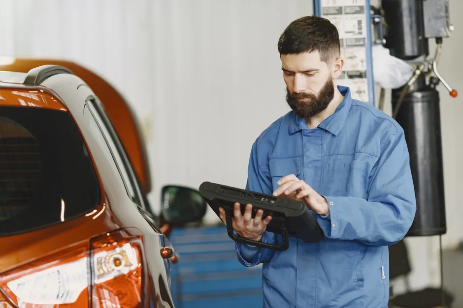 Detail Vehicle Testing Facility Engineer Running Diagnostics Number 20