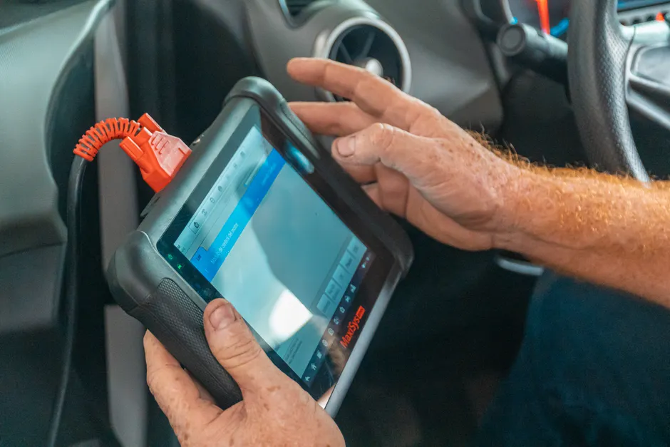 Detail Vehicle Testing Facility Engineer Running Diagnostics Number 6