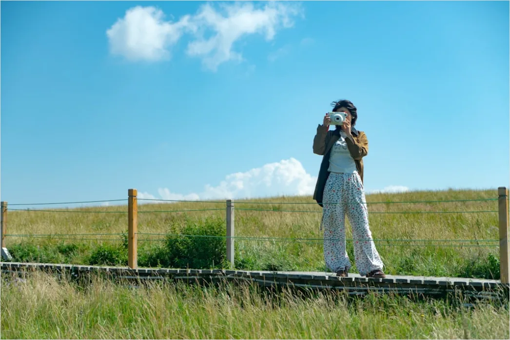 Detail Wildlife Researcher Observing Animals With Binoculars Number 9