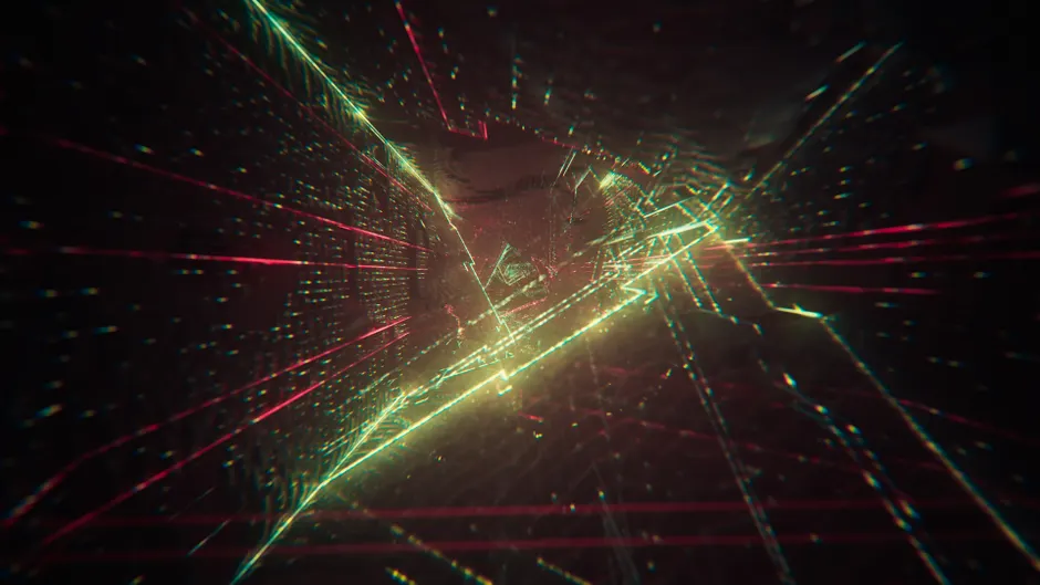 Abstrakt Cyber Hintergrund Neon Linien Dunkel 06b5