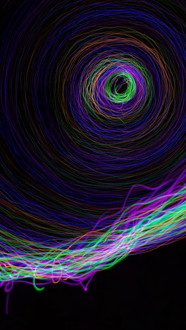Detail Abstrakt Cyber Hintergrund Neon Linien Dunkel Number 12