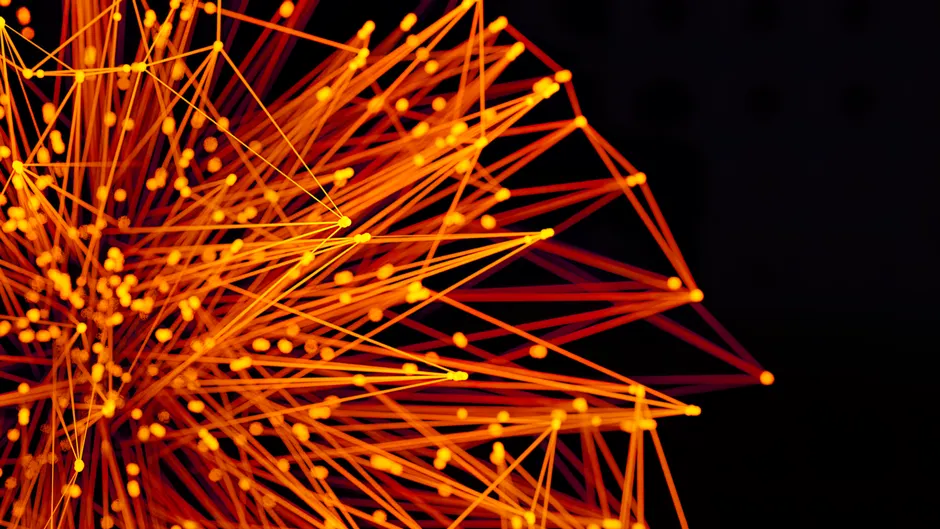 Detail Abstrakt Cyber Hintergrund Neon Linien Dunkel Number 19