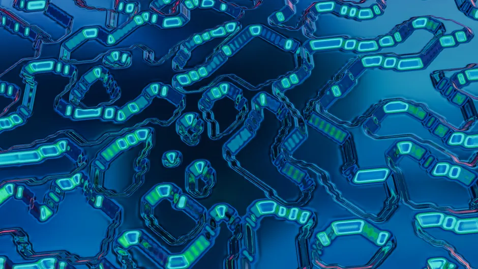 Detail Abstrakt Cyber Hintergrund Neon Linien Dunkel Number 9