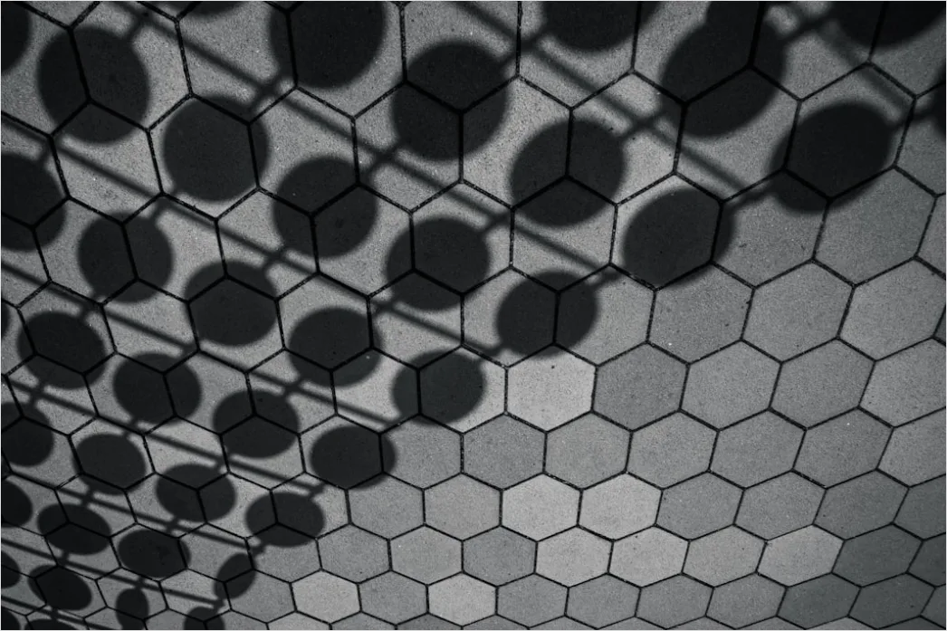 Detail Abstrakt Geometrisch Hexagon Muster Hintergrund Number 19