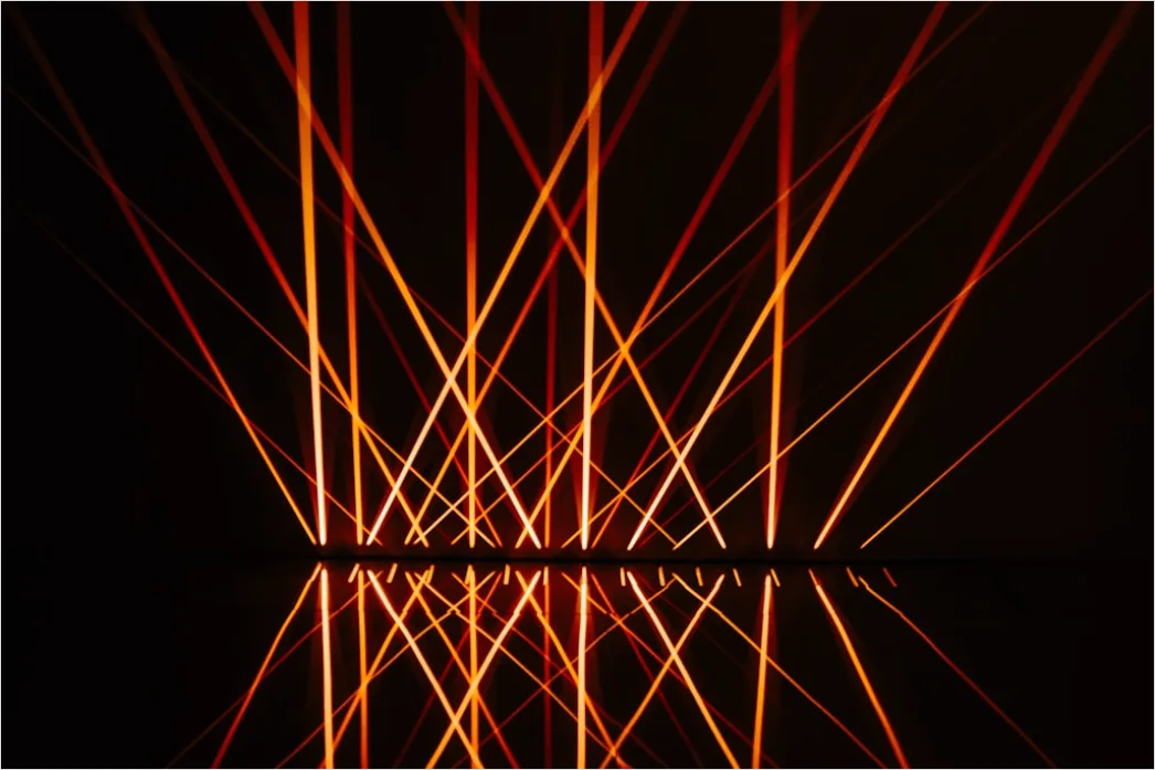 Detail Abstrakt Laser Licht Linien Hintergrund Dunkel Number 5
