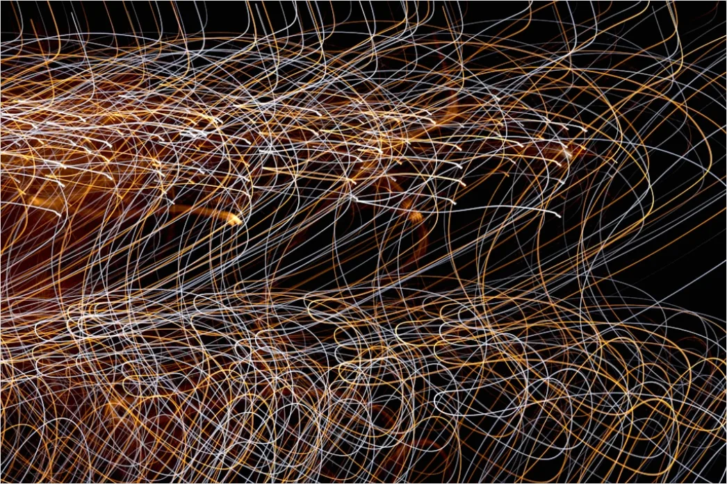 Detail Abstrakt Lichtmalerei Langzeitbelichtung Hintergrund Number 8