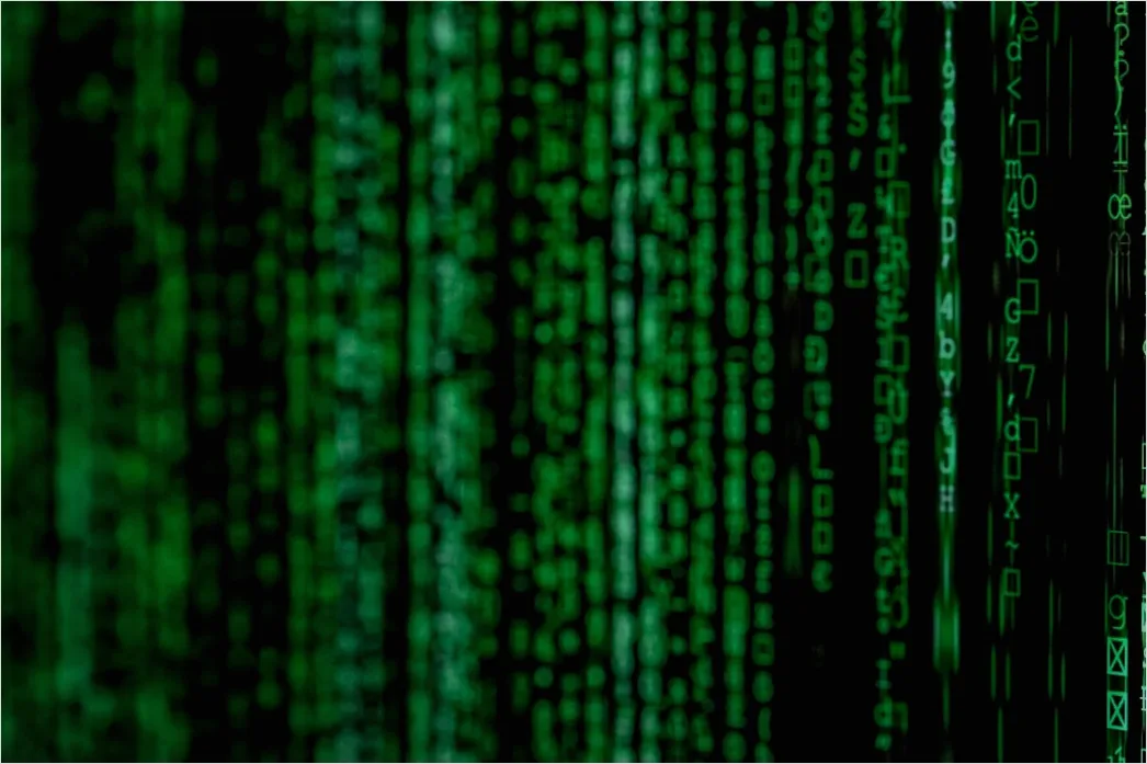 Abstrakt Matrix Code Hintergrund Dunkel Gruen 5b22