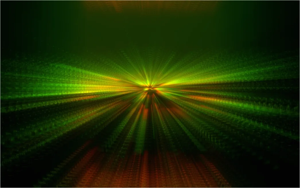 Detail Abstrakt Matrix Code Hintergrund Dunkel Grün Number 14