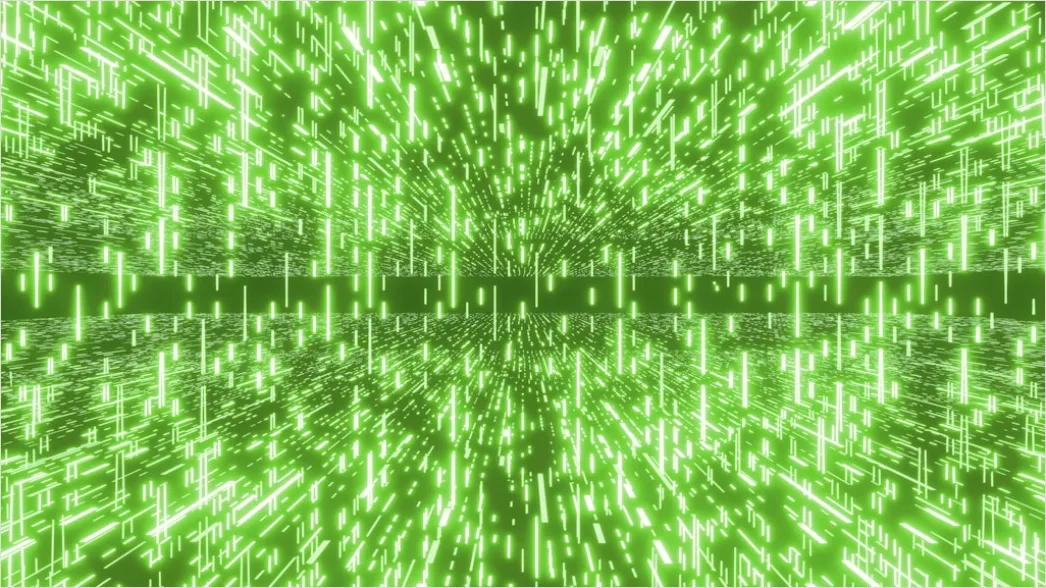 Detail Abstrakt Matrix Code Hintergrund Dunkel Grün Number 15