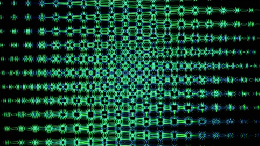 Detail Abstrakt Matrix Code Hintergrund Dunkel Grün Number 20