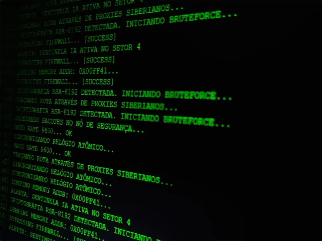 Detail Abstrakt Matrix Code Hintergrund Dunkel Grün Number 10