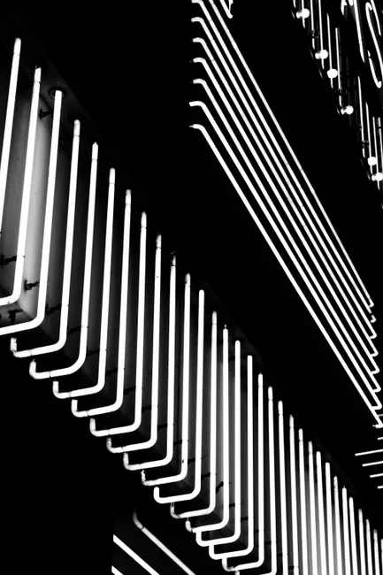 Detail Abstrakt Neon Licht Streifen Hintergrund Schwarz Number 2