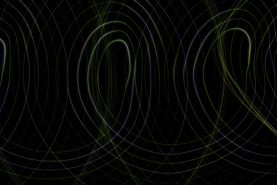 Detail Abstrakt Neon Licht Streifen Hintergrund Schwarz Number 13