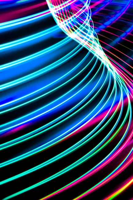 Detail Abstrakt Neon Licht Streifen Hintergrund Schwarz Number 20