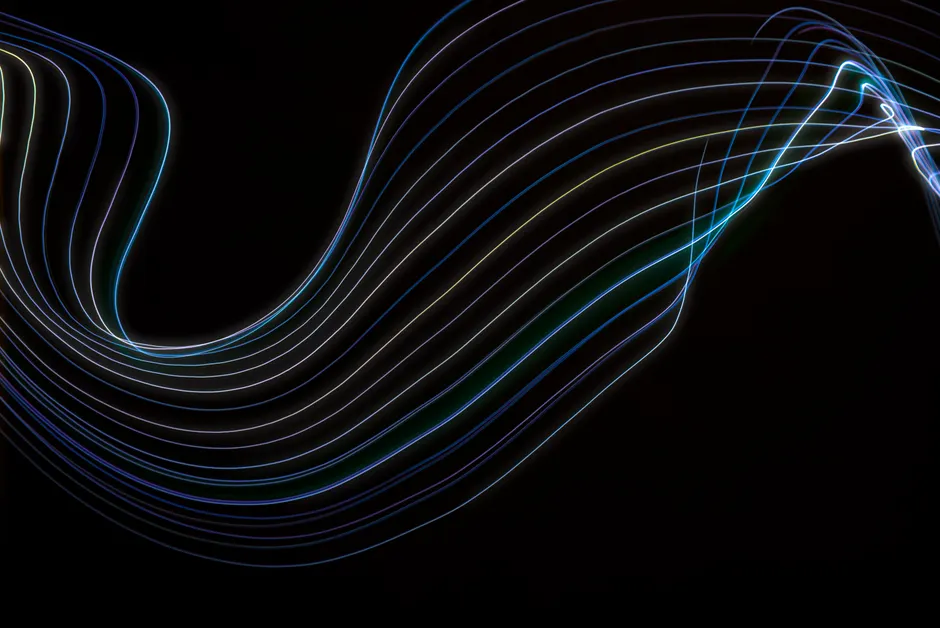 Detail Abstrakt Neon Licht Streifen Hintergrund Schwarz Number 9