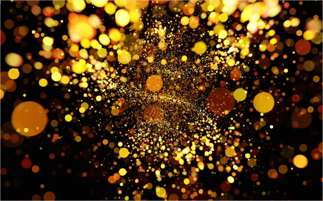 Detail Abstrakt Staub Partikel Hintergrund Gold Number 9