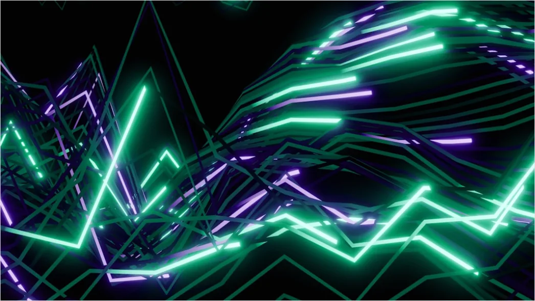Detail Abstrakt Technologie Hintergrund Circuit Board Neon Number 17