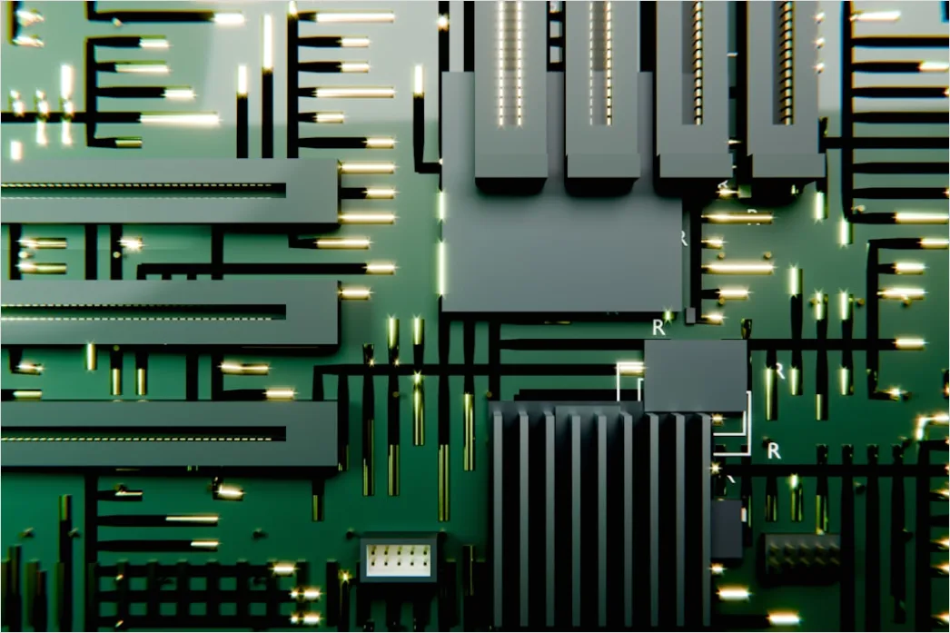Detail Abstrakt Technologie Hintergrund Circuit Board Neon Number 19