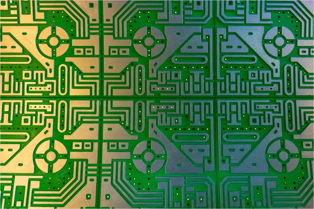 Detail Abstrakt Technologie Hintergrund Circuit Board Neon Number 6