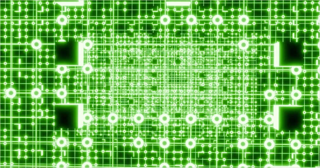 Detail Abstrakt Technologie Hintergrund Circuit Board Neon Number 10