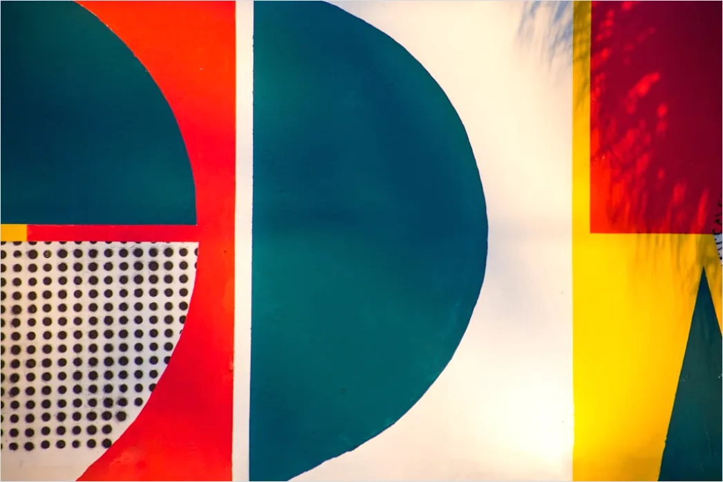 Detail Abstrakte Geometrische Komposition Farbig Modern Number 19
