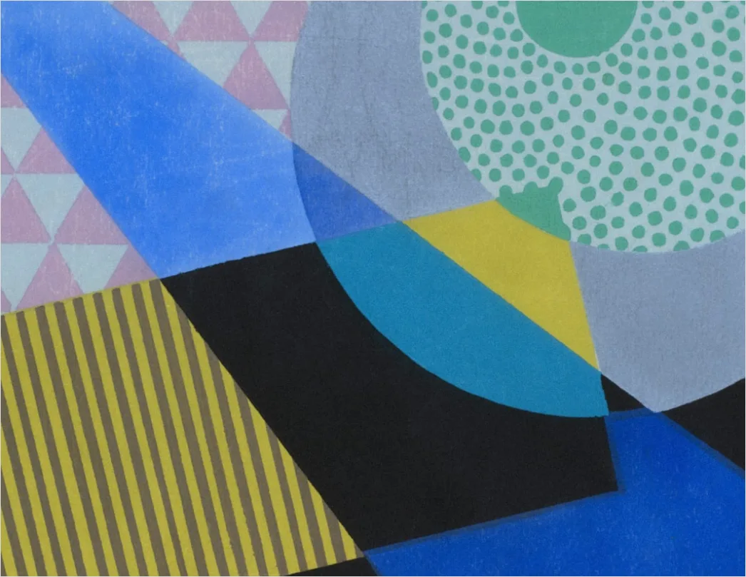Detail Abstrakte Geometrische Komposition Farbig Modern Number 9