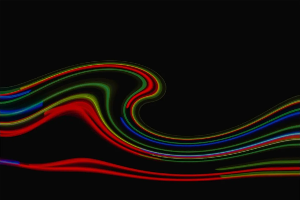 Detail Abstrakte Kurven überlappend Hintergrund Bunt Number 2