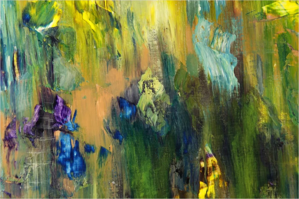 Detail Abstrakte Spachtelstruktur Acryl Leinwand Textur Number 19