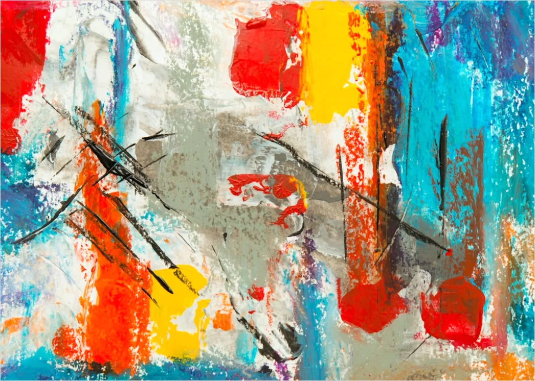 Detail Abstrakte Spachtelstruktur Acryl Leinwand Textur Number 20