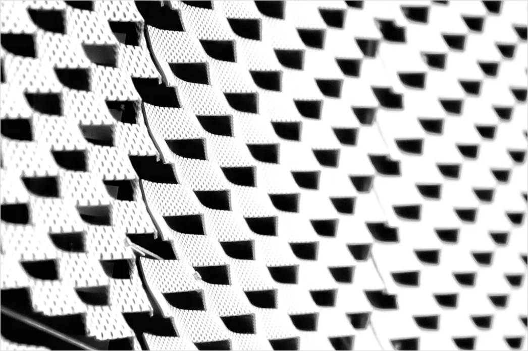 Detail Abstraktes Geometrisches Muster Minimal Schwarz Weiß Number 13