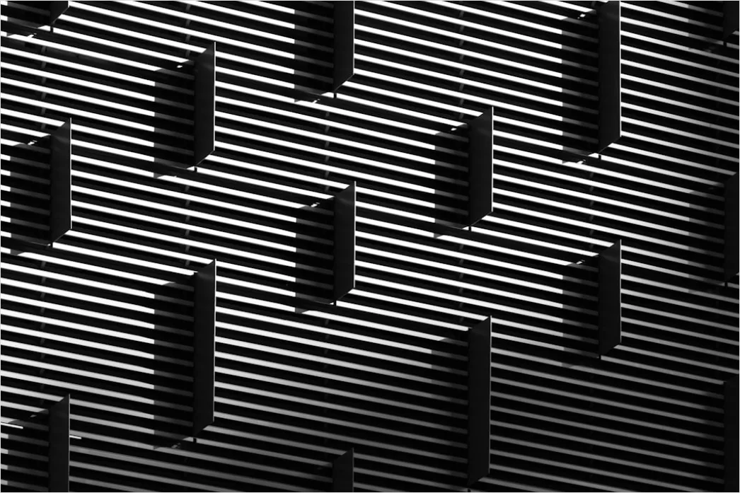 Detail Abstraktes Geometrisches Muster Minimal Schwarz Weiß Number 14