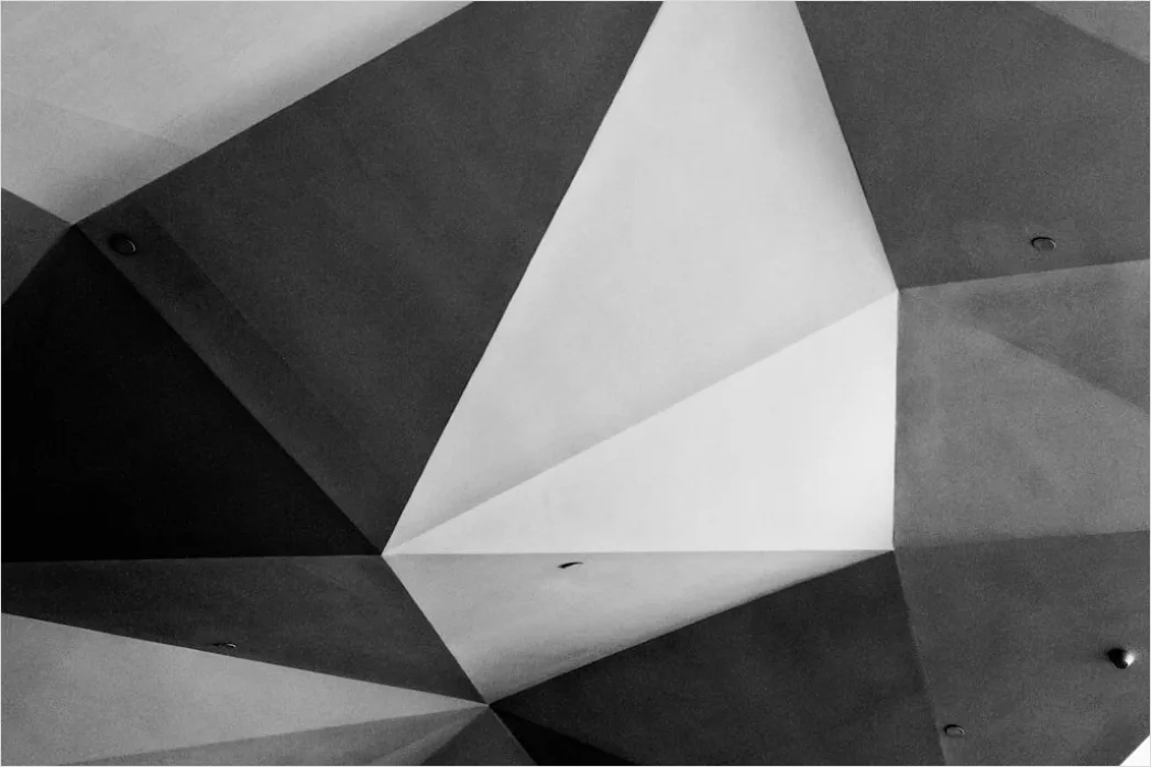 Detail Abstraktes Geometrisches Muster Minimal Schwarz Weiß Number 17