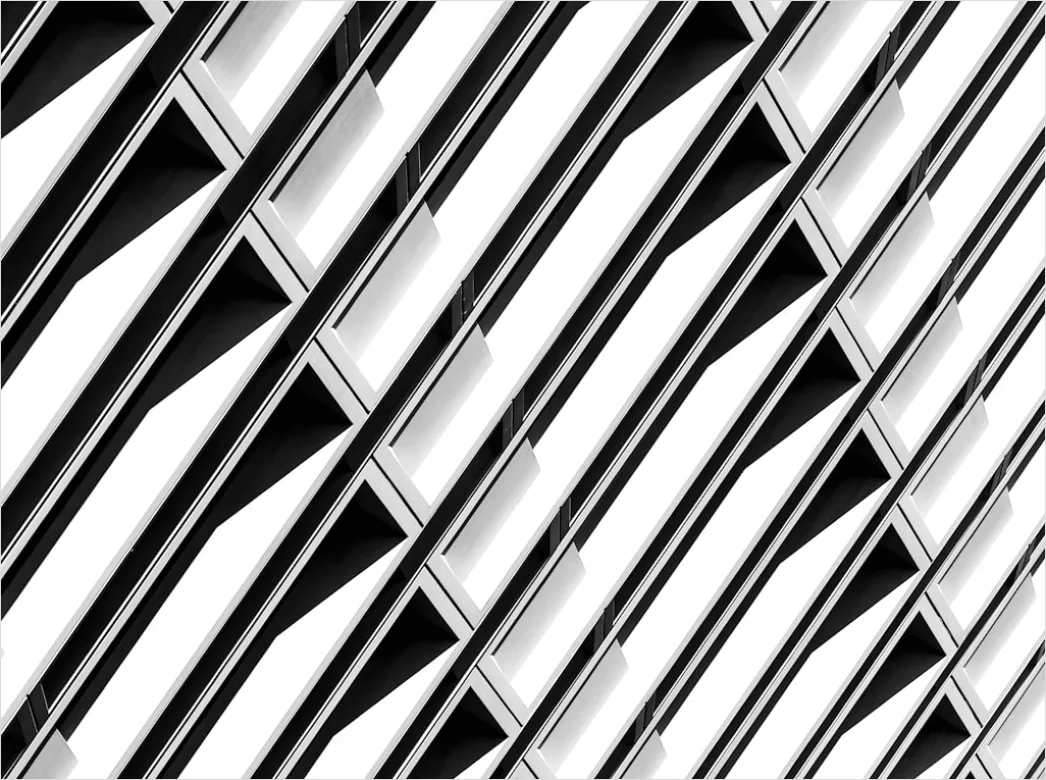 Detail Abstraktes Geometrisches Muster Minimal Schwarz Weiß Number 10