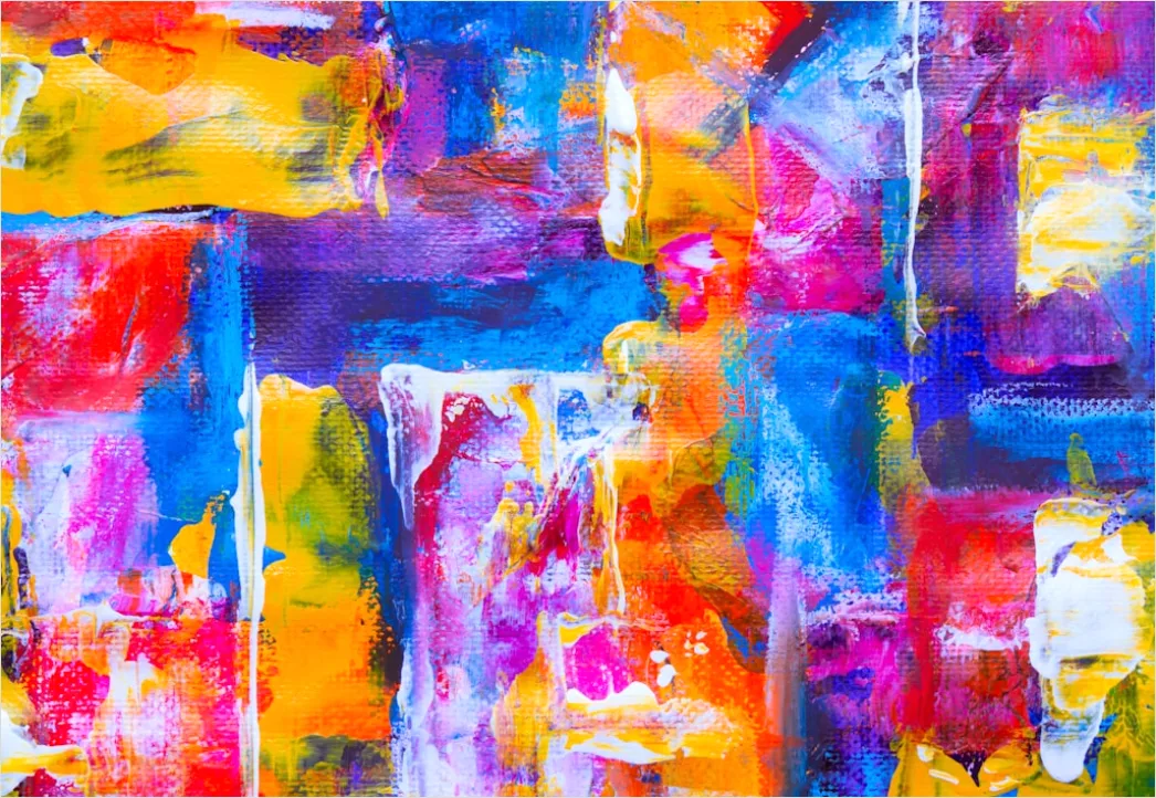 Detail Acryl Abstrakt Textur Bunt Leuchtend Hintergrund Number 12