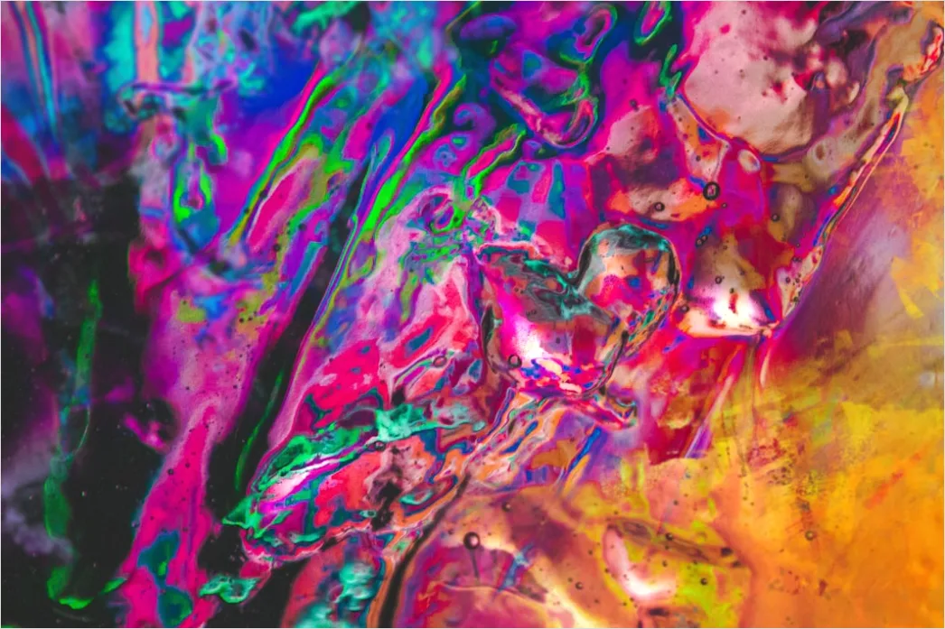 Detail Acryl Abstrakt Textur Bunt Leuchtend Hintergrund Number 16