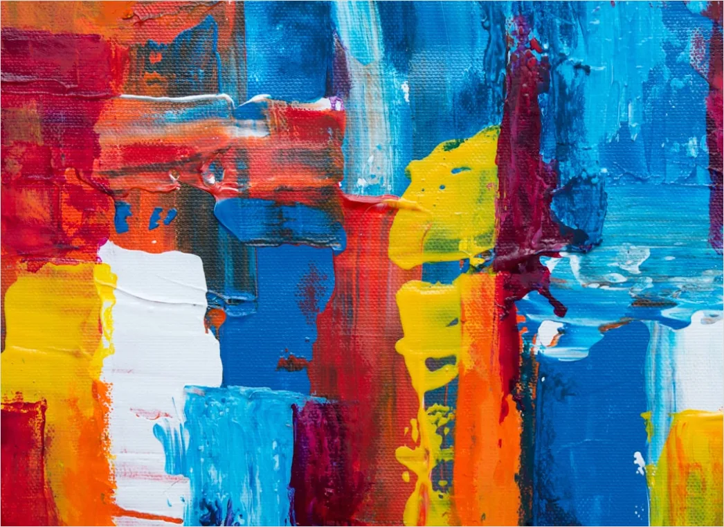 Detail Acryl Abstrakt Textur Bunt Leuchtend Hintergrund Number 17
