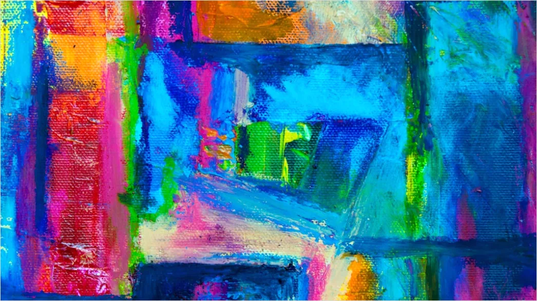 Detail Acryl Abstrakt Textur Bunt Leuchtend Hintergrund Number 18
