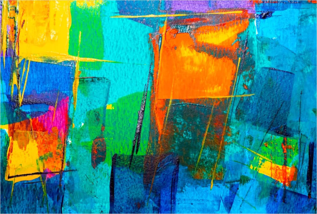 Detail Acryl Abstrakt Textur Bunt Leuchtend Hintergrund Number 3