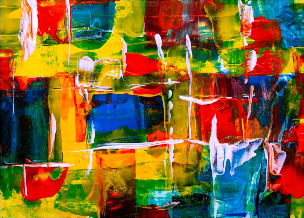 Detail Acryl Abstrakt Textur Bunt Leuchtend Hintergrund Number 4