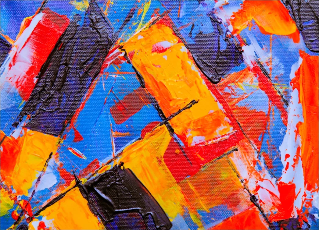 Detail Acryl Abstrakt Textur Bunt Leuchtend Hintergrund Number 5