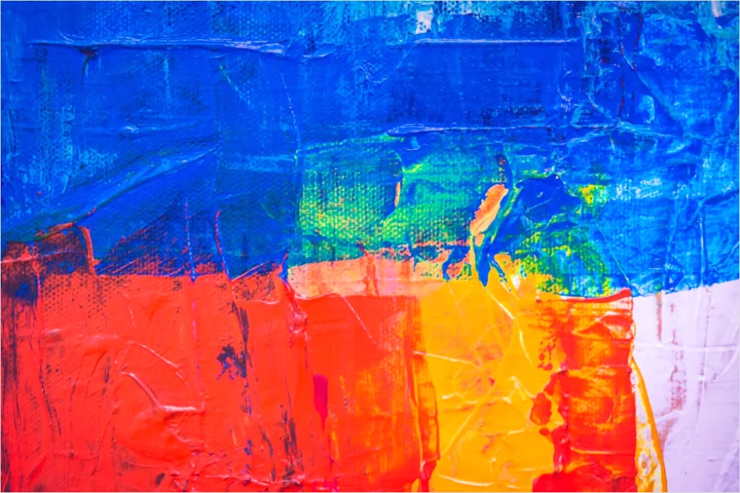 Detail Acryl Abstrakt Textur Bunt Leuchtend Hintergrund Number 9