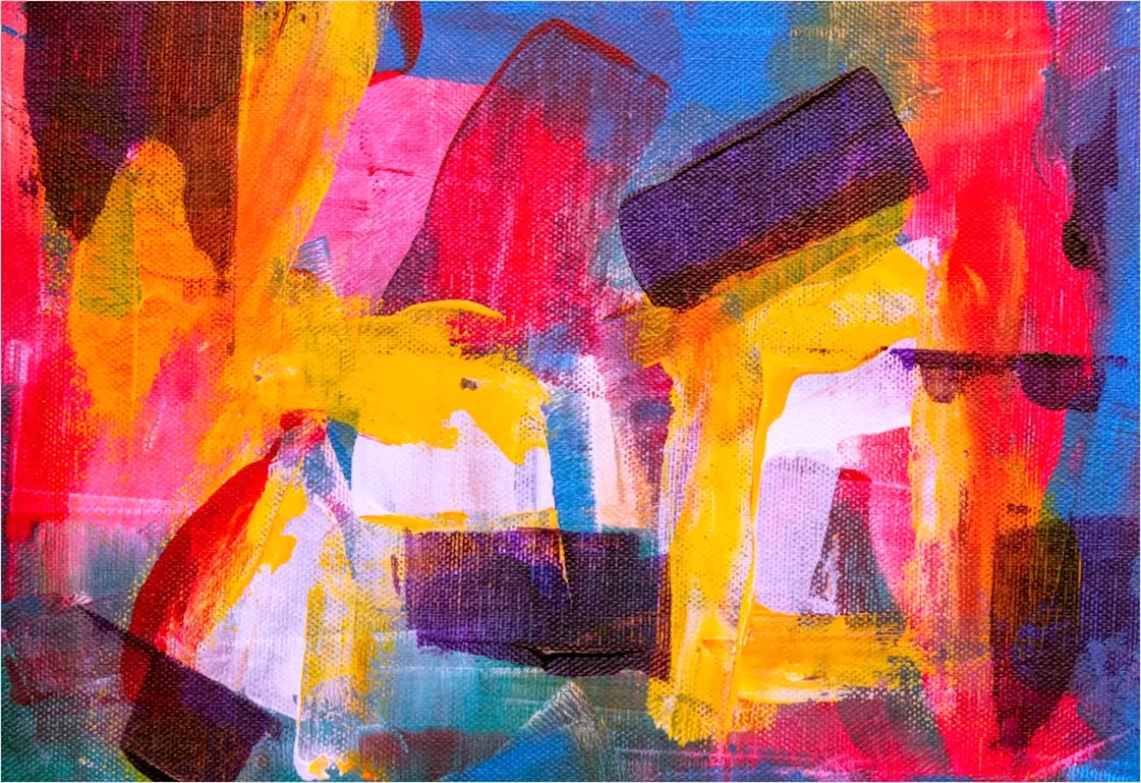 Detail Acryl Abstrakt Textur Bunt Leuchtend Hintergrund Number 10