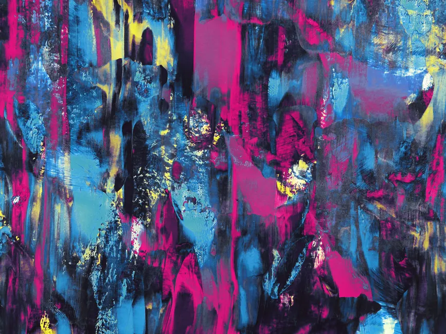 Detail Acryl Pinselstriche Abstrakt Bunt Hintergrund Number 11