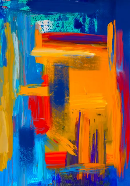 Detail Acryl Pinselstriche Abstrakt Bunt Hintergrund Number 12