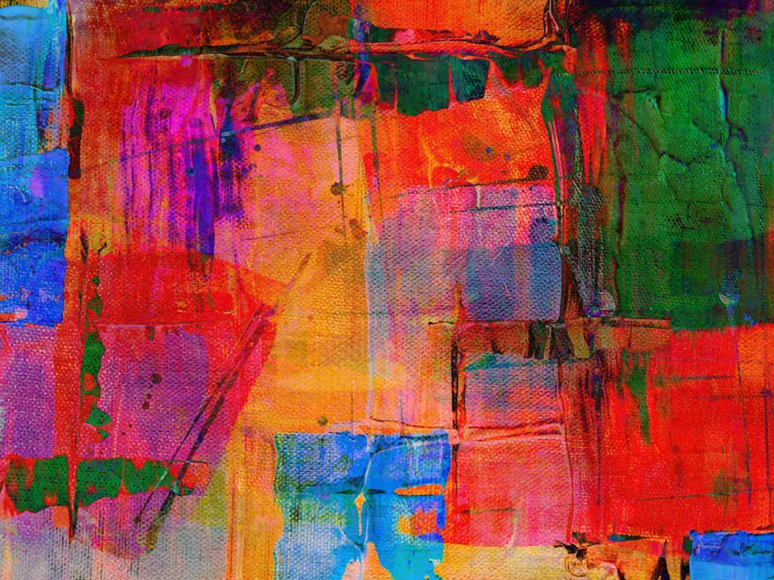 Detail Acryl Pinselstriche Abstrakt Bunt Hintergrund Number 13