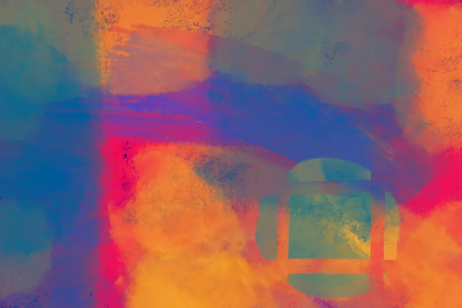 Detail Acryl Pinselstriche Abstrakt Bunt Hintergrund Number 15