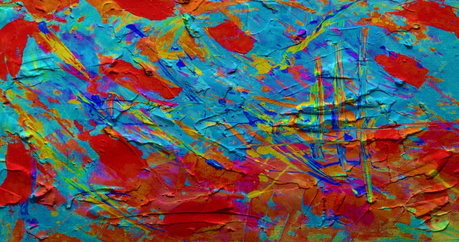 Detail Acryl Pinselstriche Abstrakt Bunt Hintergrund Number 18
