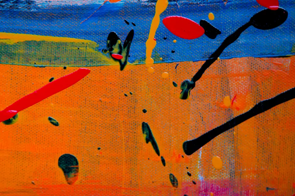 Detail Acryl Pinselstriche Abstrakt Bunt Hintergrund Number 5