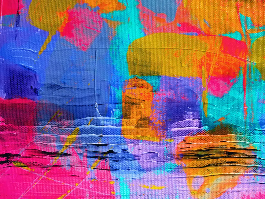 Detail Acryl Pinselstriche Abstrakt Bunt Hintergrund Number 7